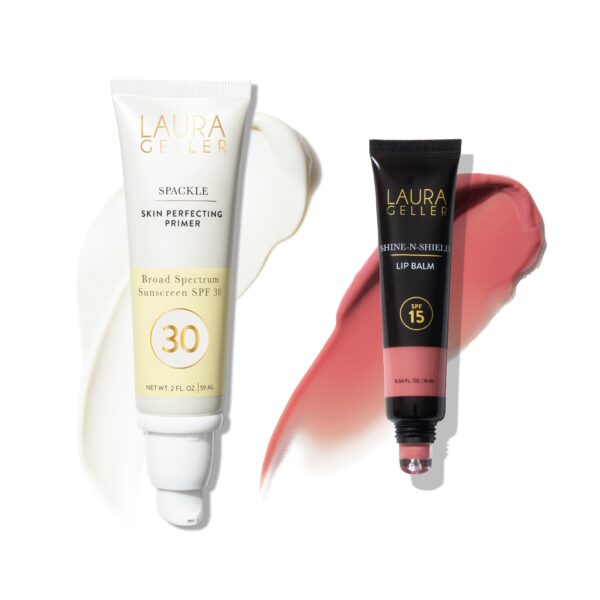 Laurageller Spackle Primer SPF 30 and Shine-n-Shield SPF 15 Lip Balm